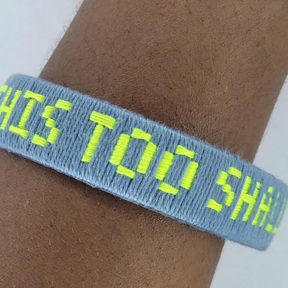 Stylish Faith-Based Embroidered Adjustable Bracelet - Picture 9 of 10